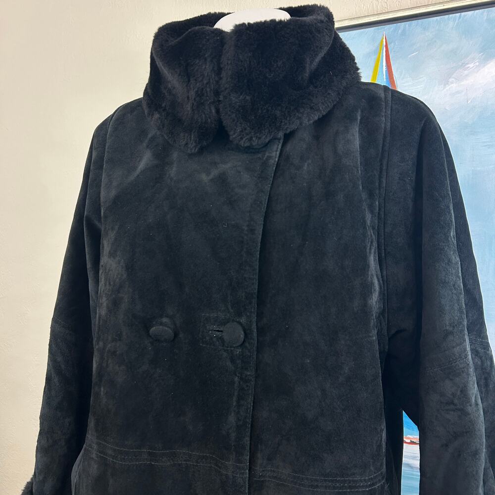 Vintage Robert Arnold Pig Suede Leather - black Knee length coat
Size med - Picture 3 of 10